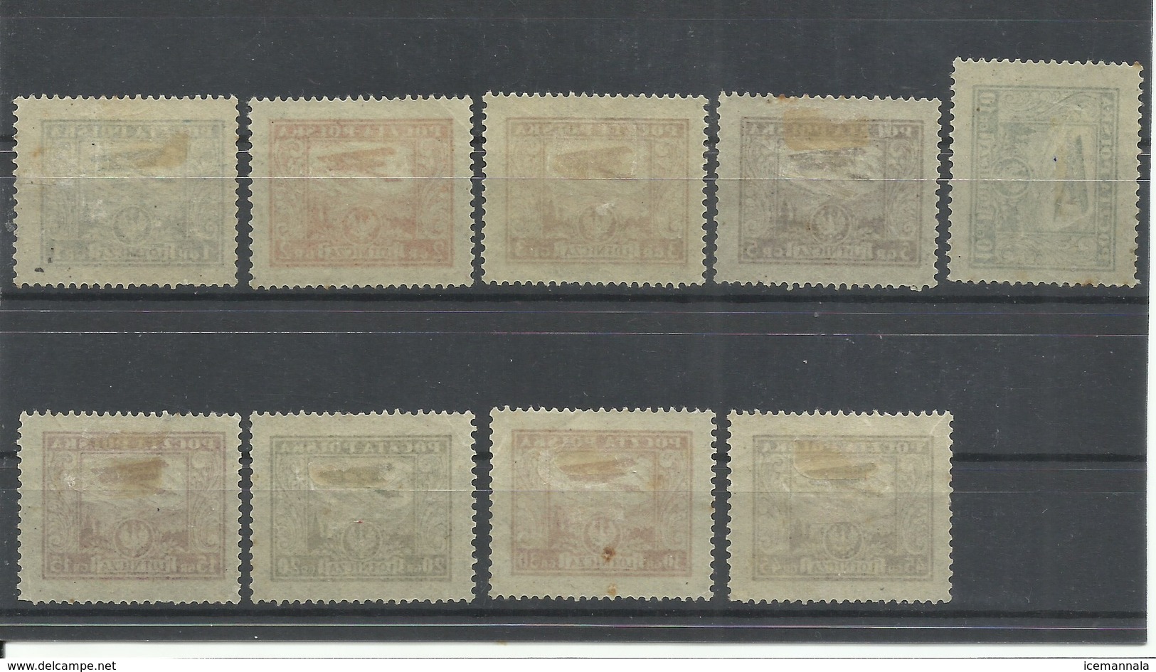 POLONIA  YVERT  AEREO   1/9     MH  * - Unused Stamps