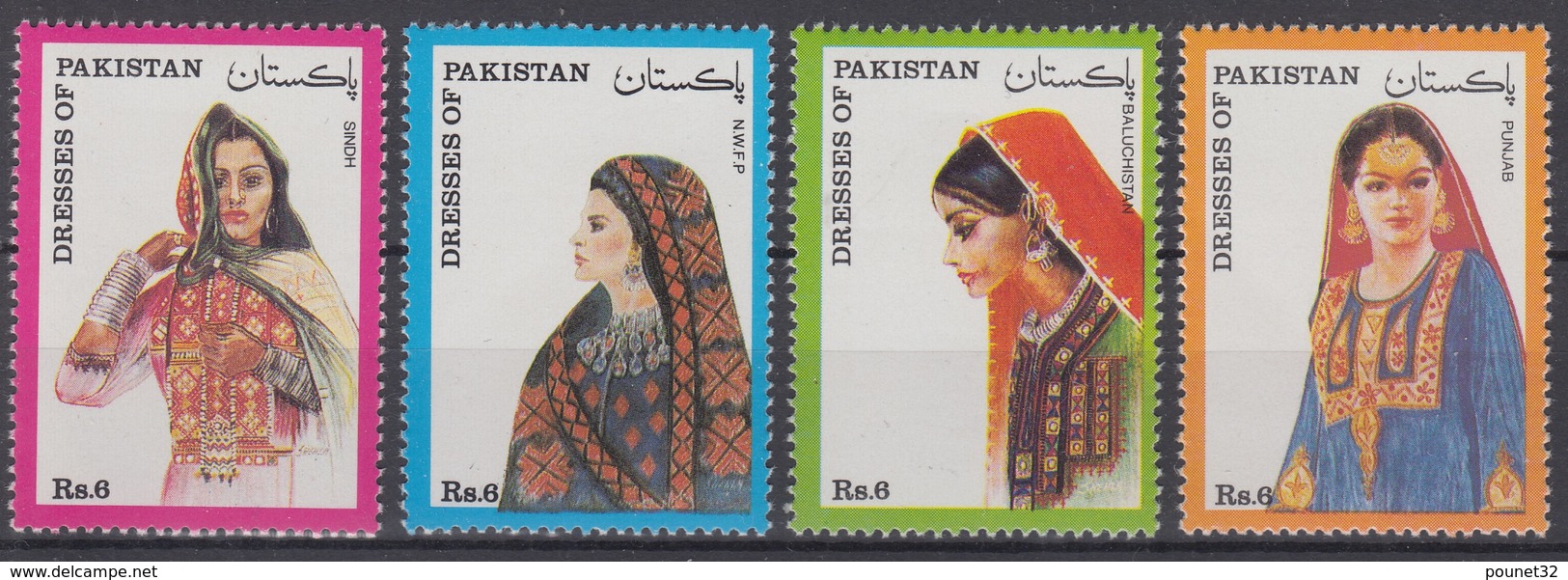 PAKISTAN : COSTUMES N° 815/818 NEUFS ** GOMME SANS CHARNIERE - TRES FRAIS - Pakistan