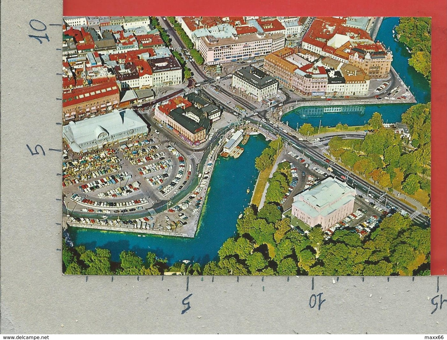 CARTOLINA NV SVEZIA - GOTEBORG - Flygfoto Over Centrum Med Kungstorget Och Stora Teatern - 10 X 15 - Suède