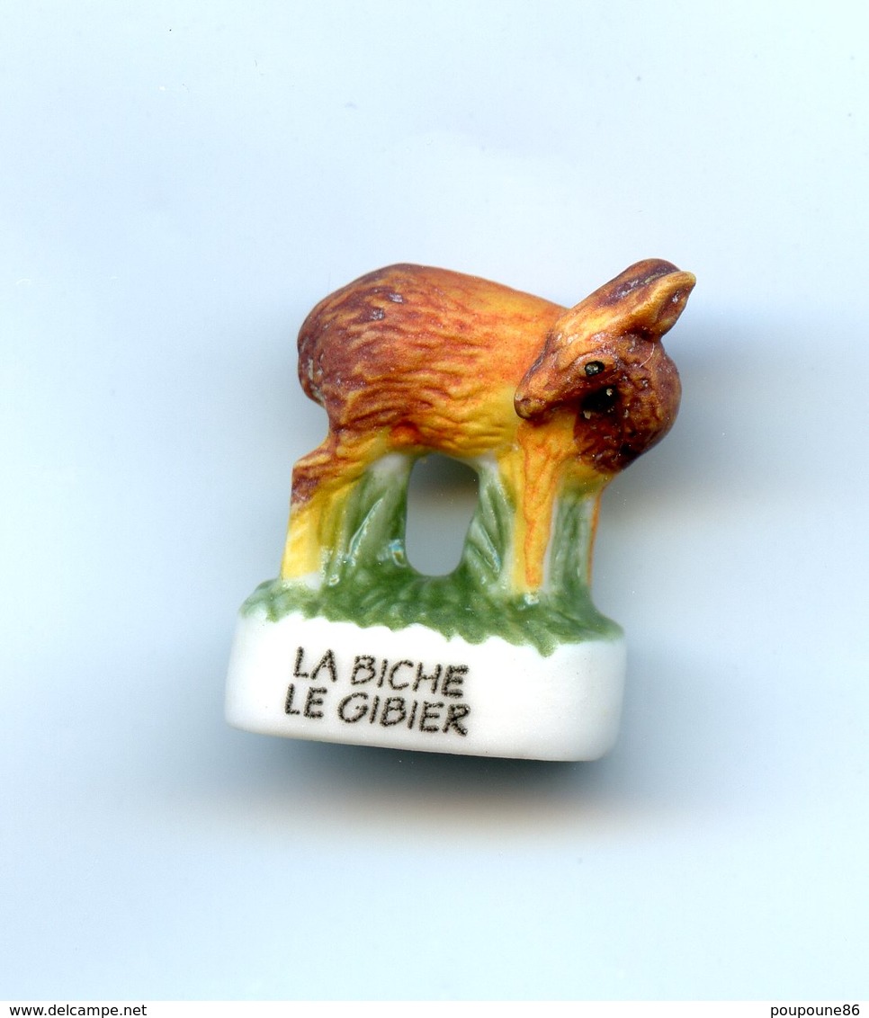 FEVE  - FEVES -  "ANIMAUX" -  LA BICHE - LE GIBIER - MATE -   CHASSE - Animals