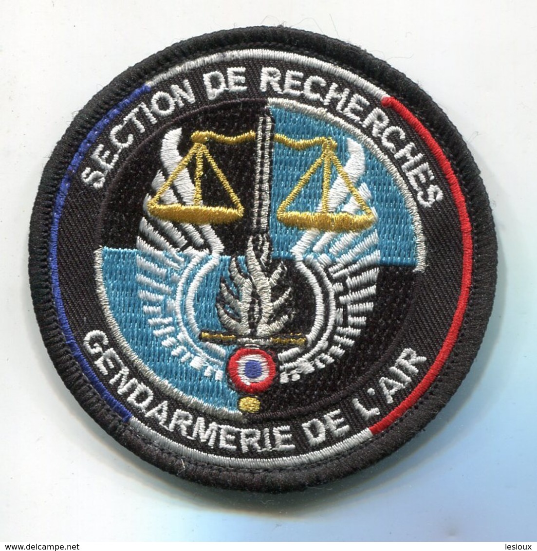 X452 PATCH ECUSSON GENDARMERIE VELCRO NOIR SECTION DE RECHERCHE GENDARMERIE DE L'AIR - Polizia