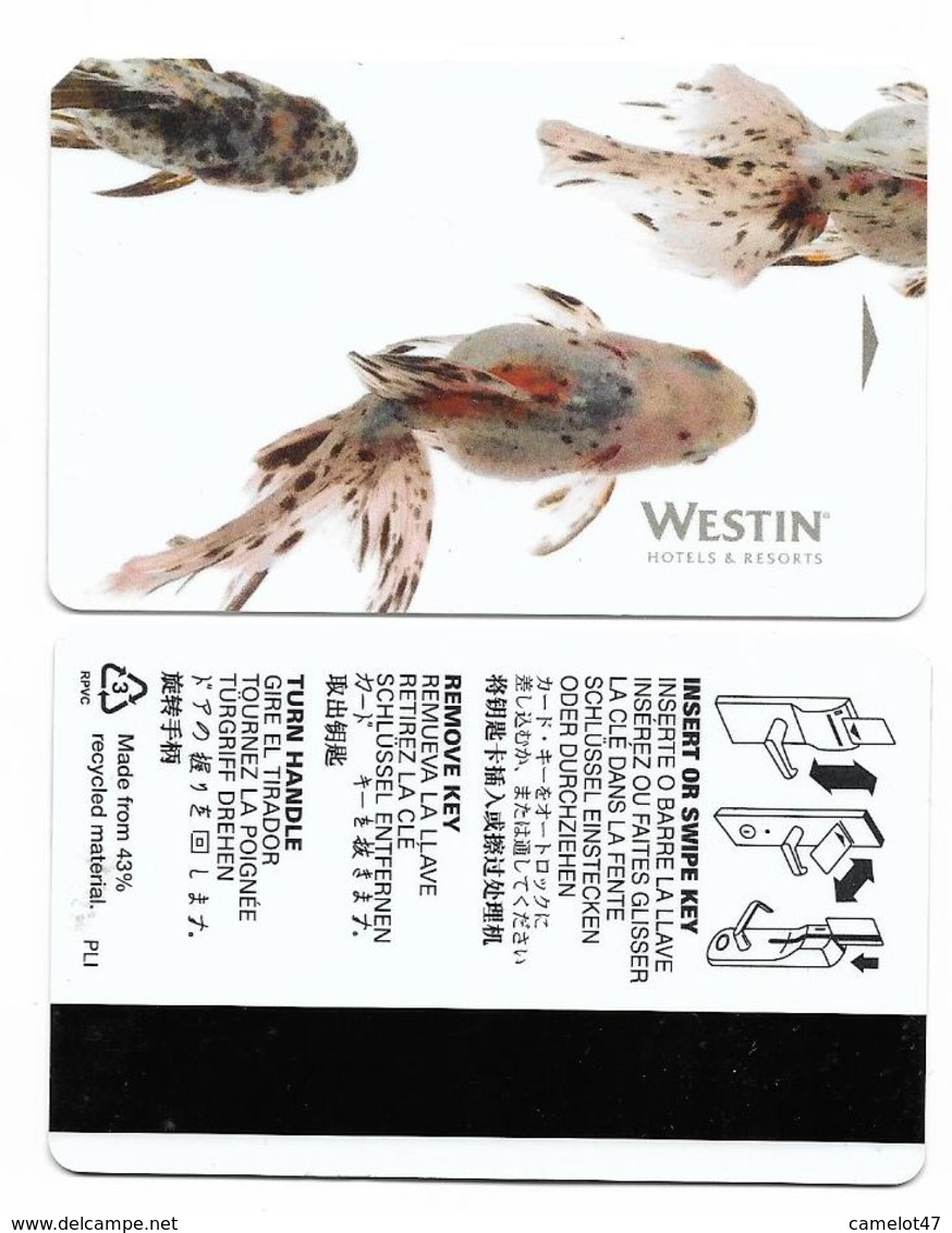 Westin Hotels And Resorts, Used Magnetic Hotel Room Key Card # Westin-2a - Cartes D'hotel
