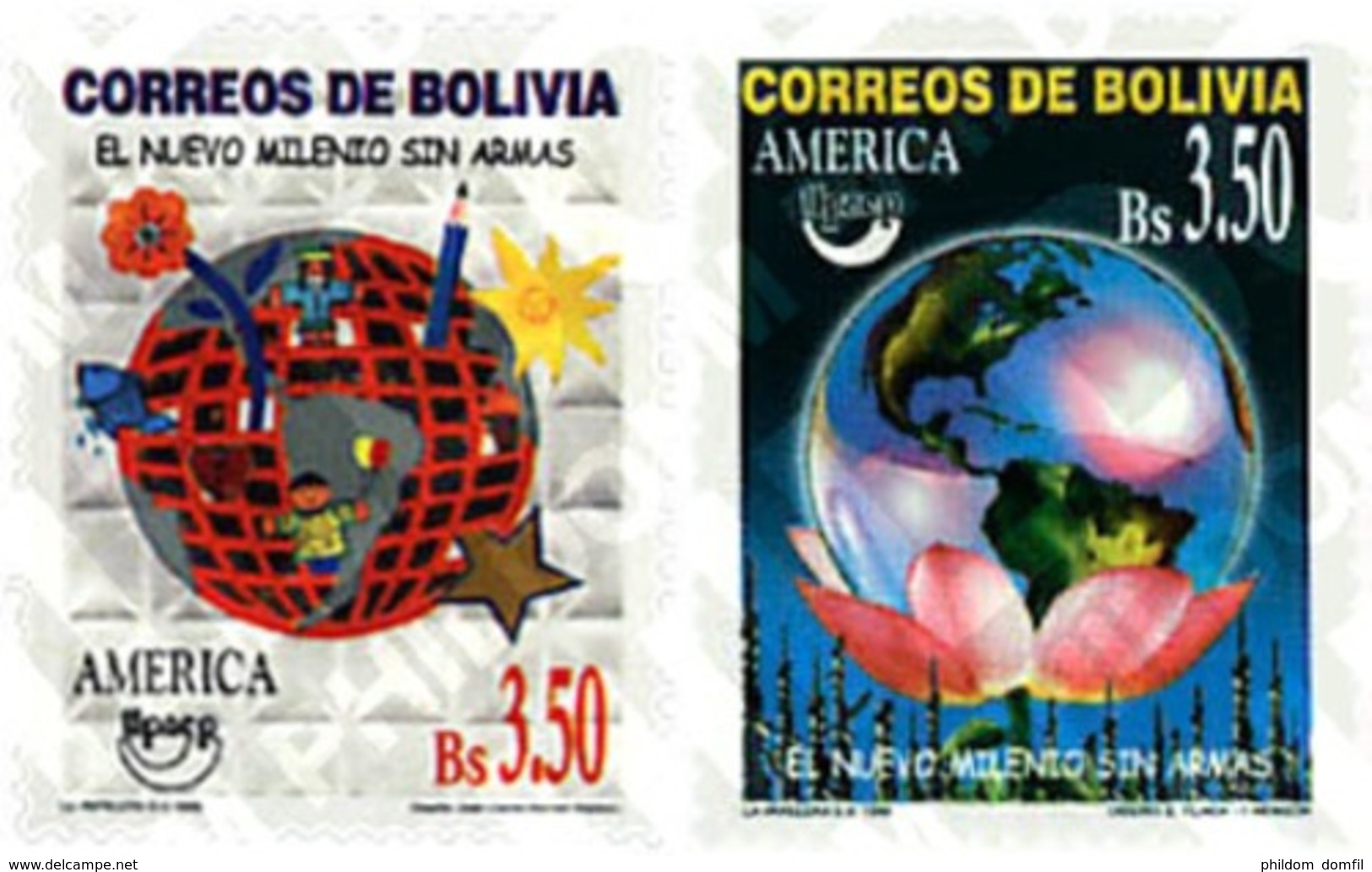 Ref. 81544 * MNH * - BOLIVIA. 1999. AMERICA-UPAEP. THE NEW MILLENNIUM WITHOUT WEAPONS . AMERICA-UPAEP 1999 -  EL NUEVO M - Bolivië