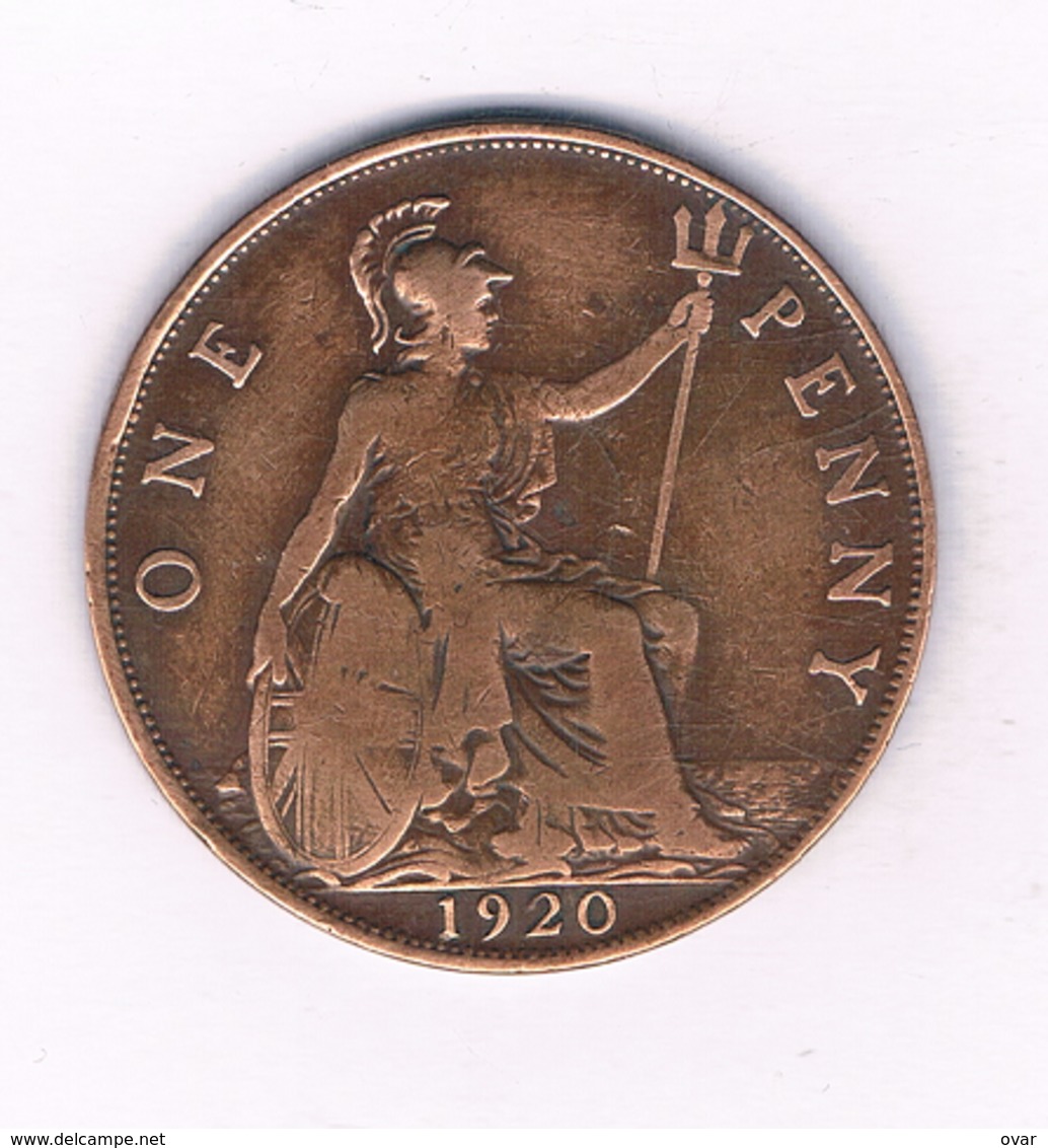 ONE PENNY 1920  GROOT BRITANNIE /4187// - D. 1 Penny