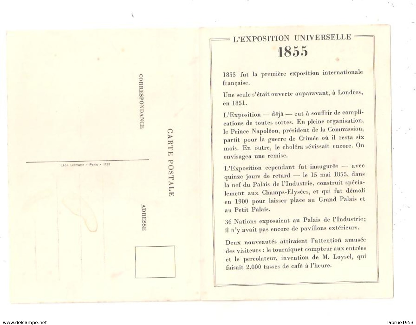 L'exposition Universelle De 1885-Napoléon III Et L'impératrice Eugénie-(D.7304) - Expositions