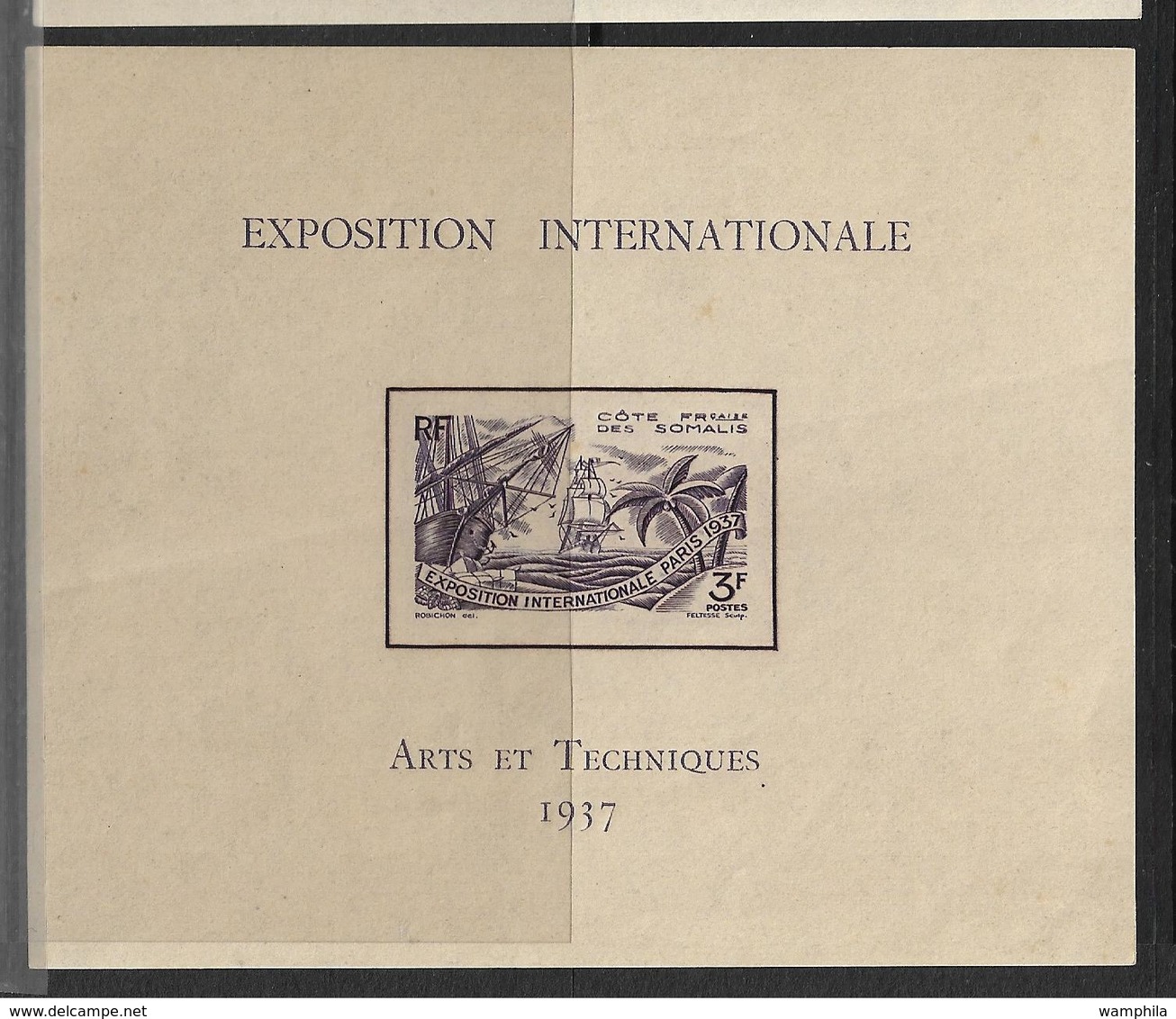 C Des Somalis Bloc N°1 De L'expo De 1937 - Autres & Non Classés