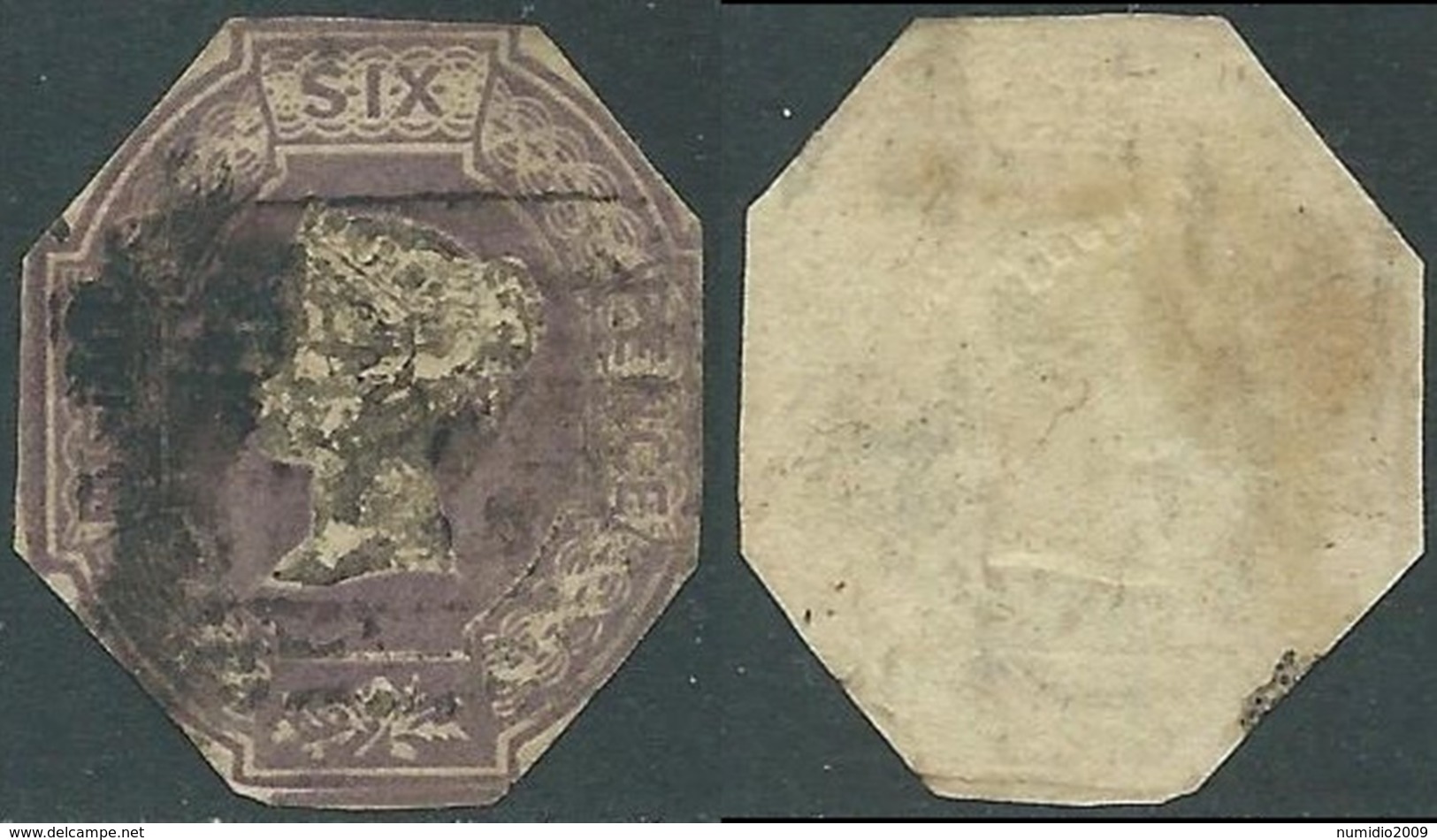 1847-54 GREAT BRITAIN USED REGINA VITTORIA SG 58 6d - RC4-4 - Oblitérés