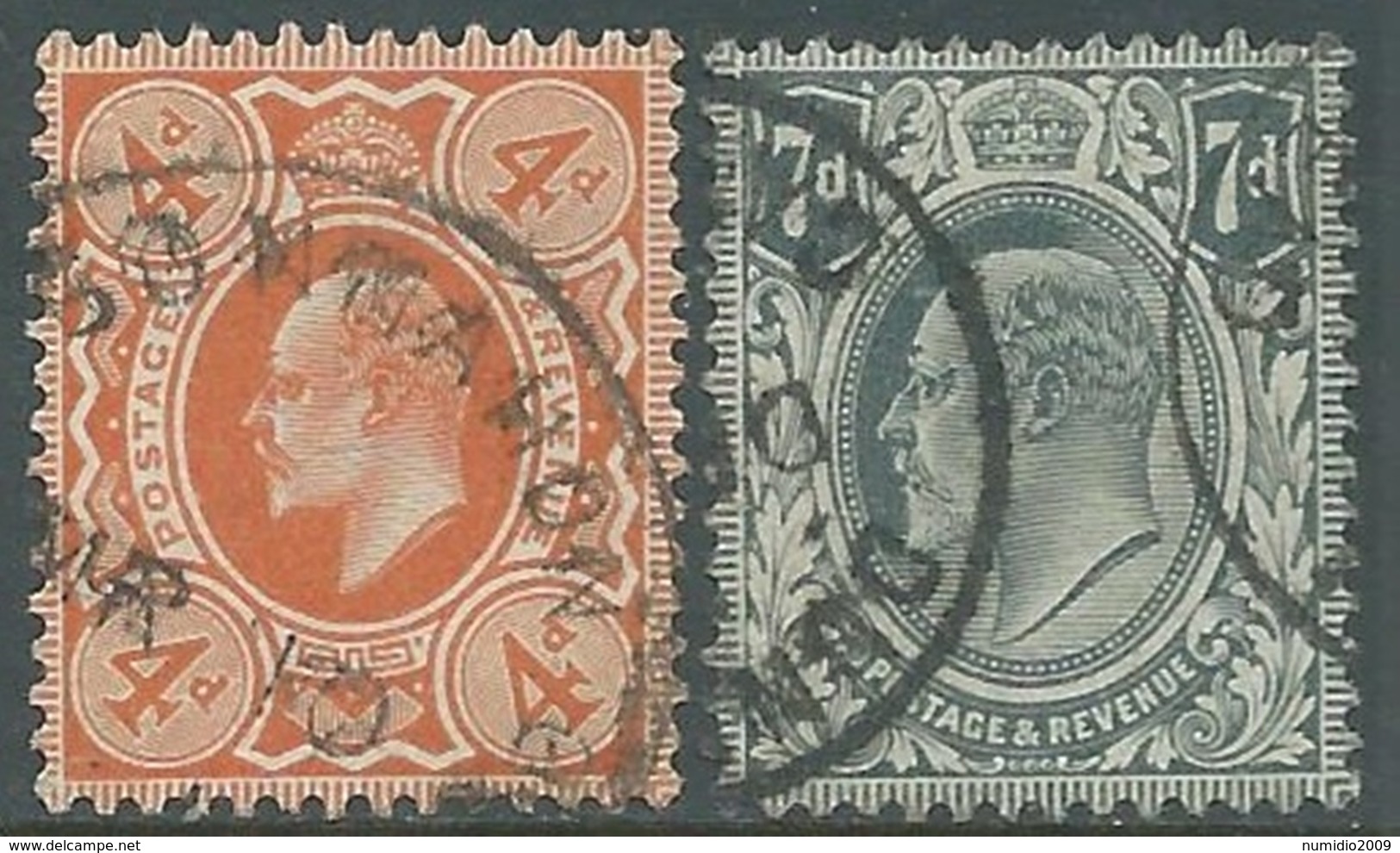 1902-10 GREAT BRITAIN USED SG 240/249 SET OF 2 - RC58-2 - Usati