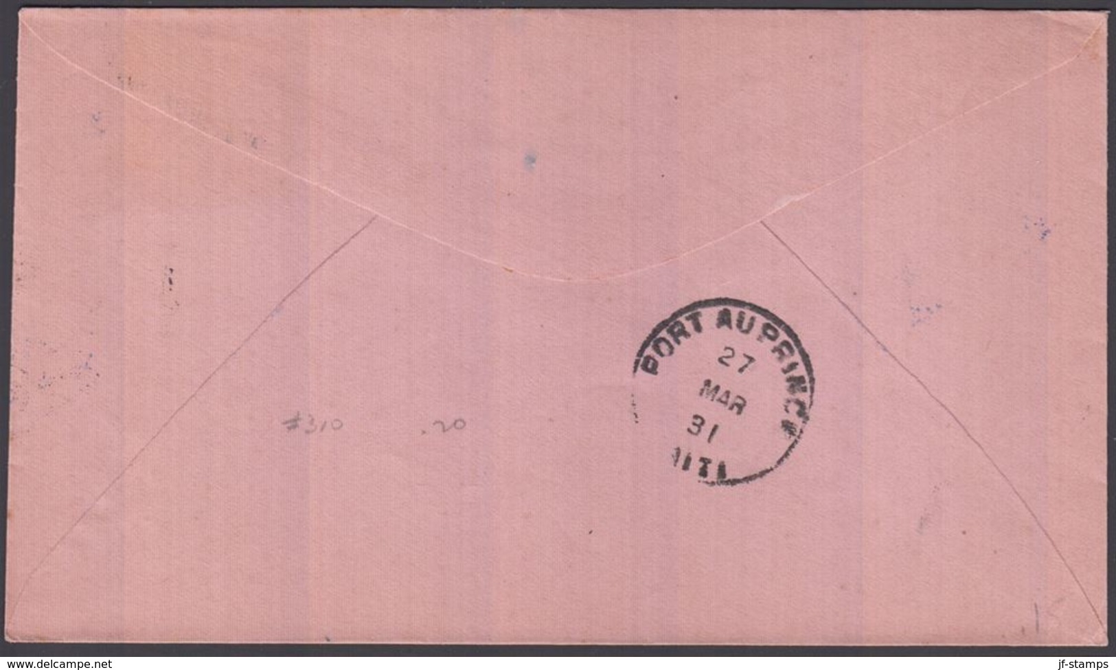 1931. HAITI. 3 C Peace On Cover To Port-au-Prince  Cancelled 27-3-1931 Visite Du Sena... (Michel 240) - JF362139 - Haiti