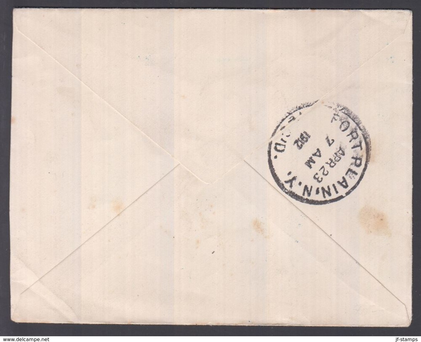 1912. HAITI. 2 C. A.T. SIMON + 3 C  On Cover To Fort Plain, New York, USA  From PORT-... (Michel 128+) - JF362144 - Haiti