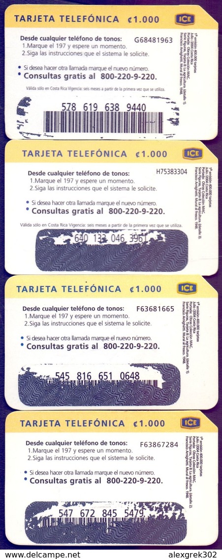 Used Phone Cards Costa Rica - Рainting 4V. - Costa Rica