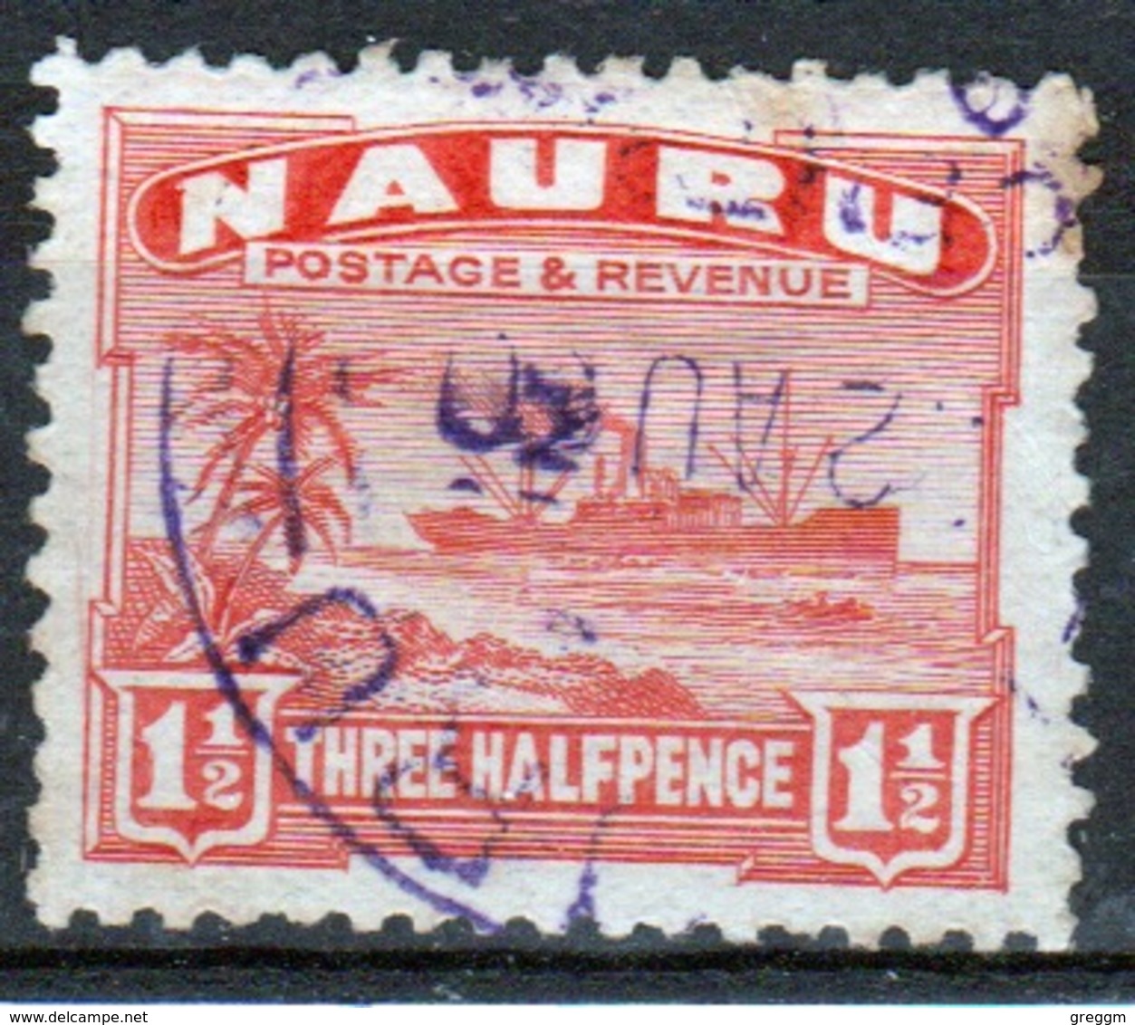 Nauru 1½d Definitive Stamp From 1924.  This Is In Fine Used Condition. - Nauru