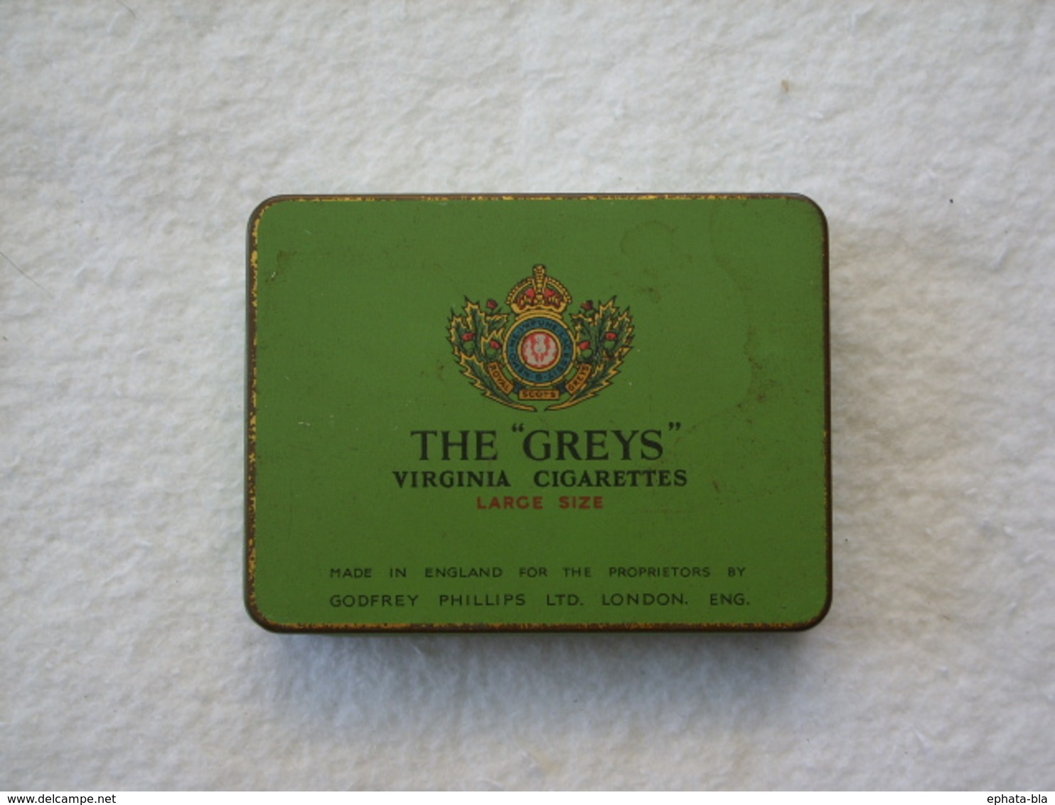 Boite De Cigarette The "greys"; Virginia. - Tabaksdozen (leeg)