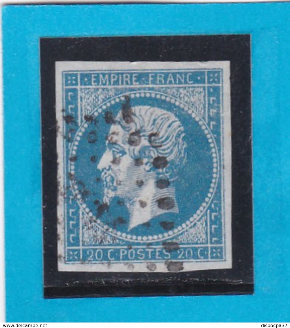 N° 14 A  - NAPOLEON III - 1854 - Oblitéré  Losange PC - REF 1448 + Variété - 1853-1860 Napoléon III