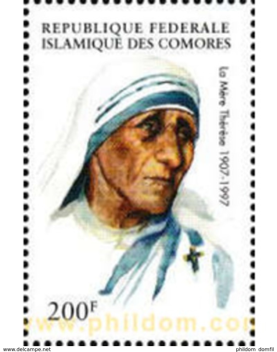 Ref. 609269 * MNH * - COMORO Islands. 1997. MOTHER TERESA OF CALCUTTA . MADRE TERESA DE CALCUTA - Comoros