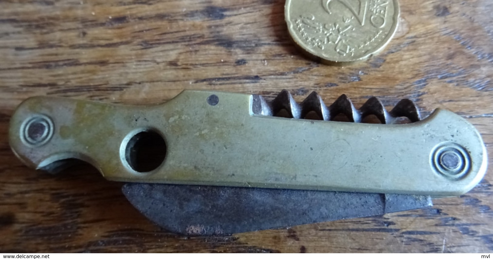 Petit Couteau Ou Canif Ancien En Métal Très Solide, Attention Lire Le Correctif Du 02/06 Dans La Description + 4 Photos - Knives/Swords