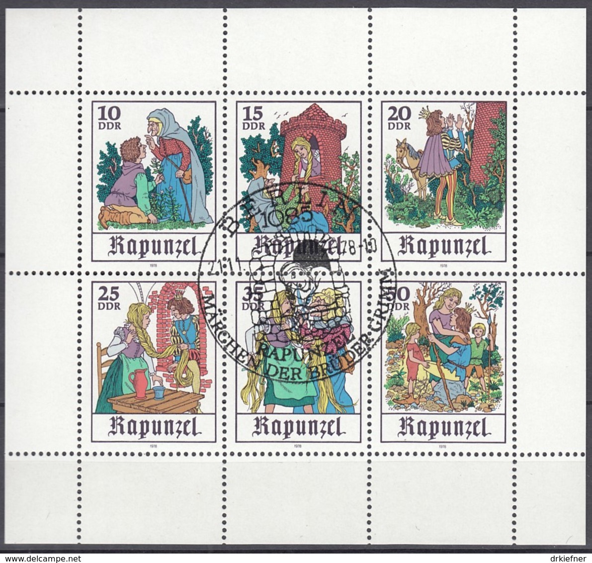 DDR  2382-2387, Kleinbogen, Gestempelt, Märchen: Rumpelstilzchen, 1978 - Sonstige & Ohne Zuordnung