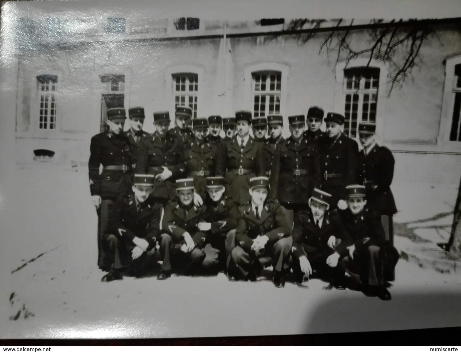 Lot 9 petites photos GENDARMERIE - Garde DARRAS Marmande, Nogent, Boppard, Chaumont 1952, 1939, 1947