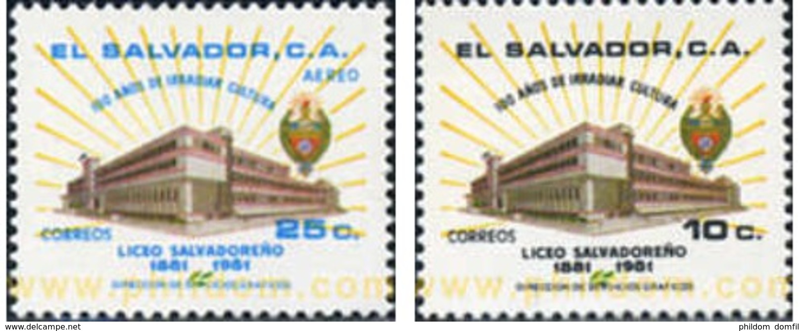 Ref. 359262 * MNH * - EL SALVADOR. 1981. 	SALVADORAN HIGH SCHOOL	 . LICEO SALVADOREÑO - Other & Unclassified