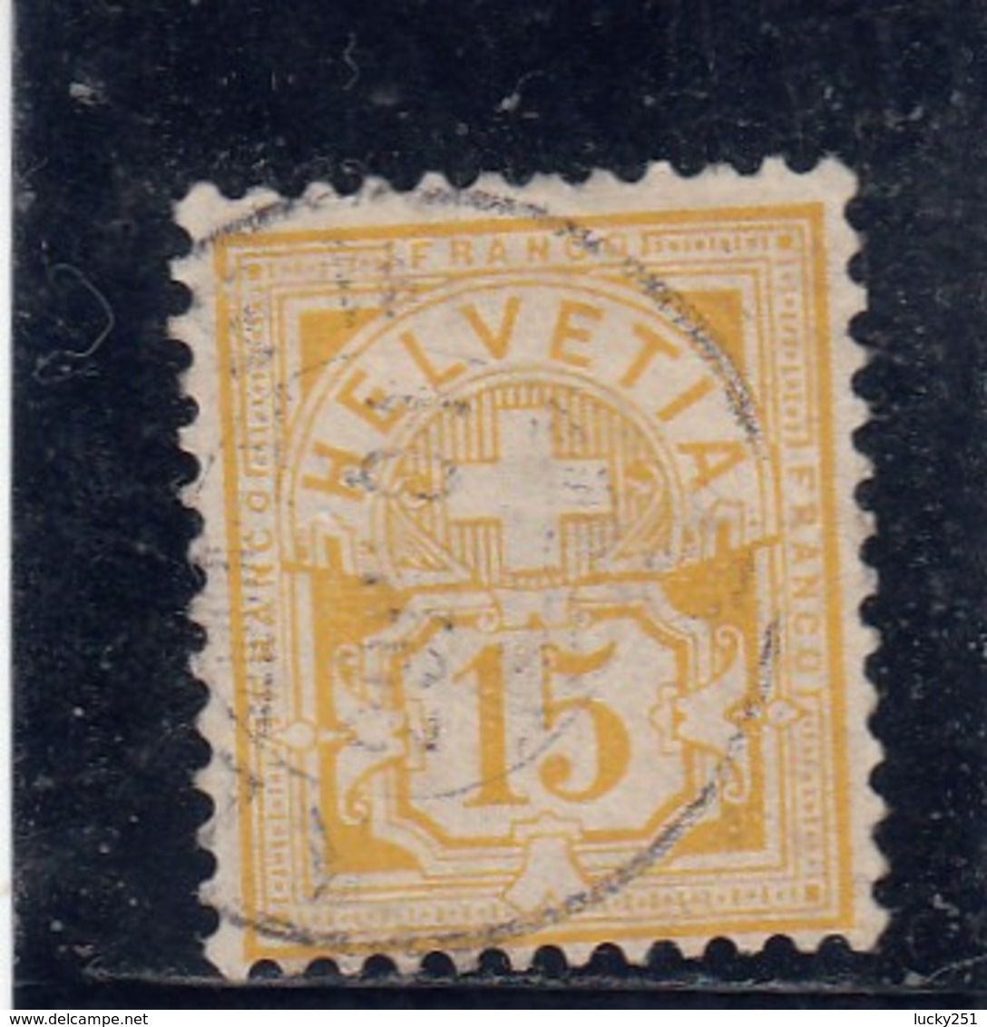 Suisse - Année 1882 - Croix Fédérale - YT N°62 - Papier Blanc - Usati