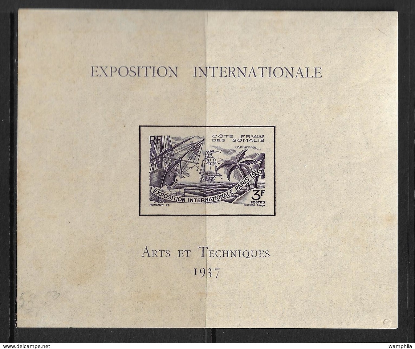 C Des Somalis Bloc N°1 De L'expo De 1937 - Altri & Non Classificati