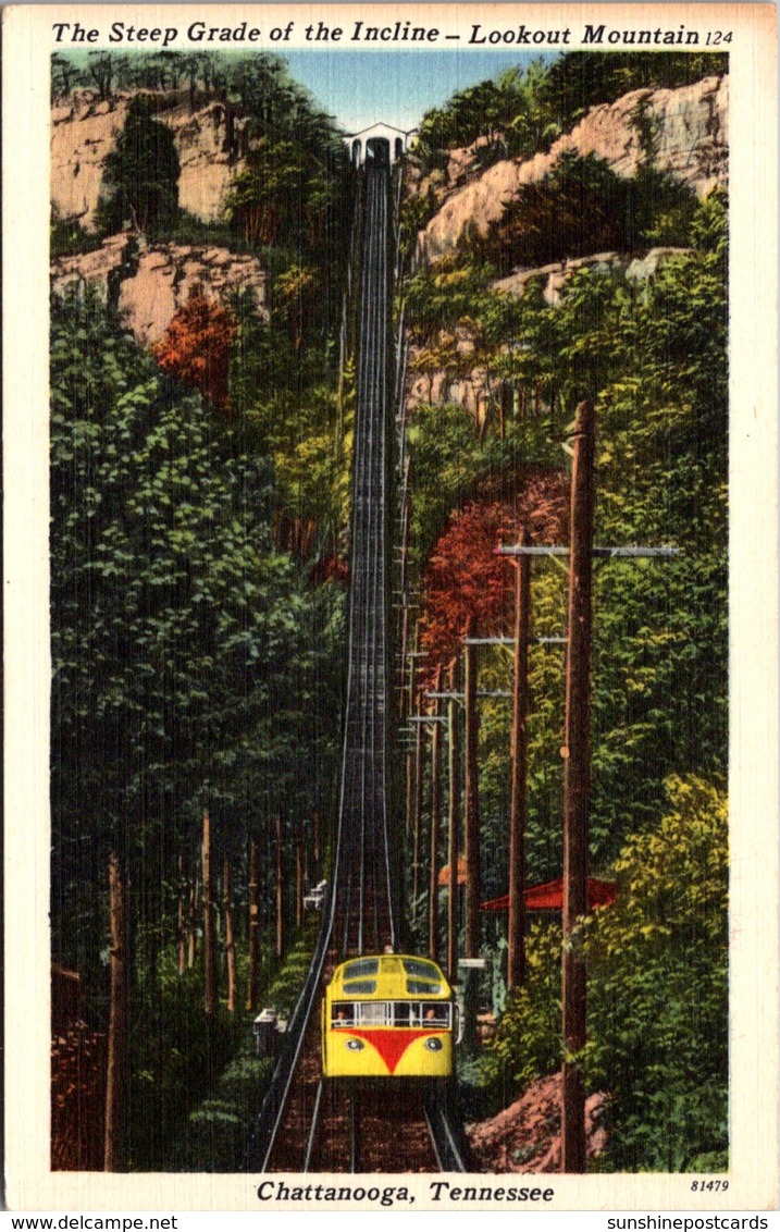 Tennessee Chatanooga Loookout Mountain Steep Grade Of The Incline - Chattanooga