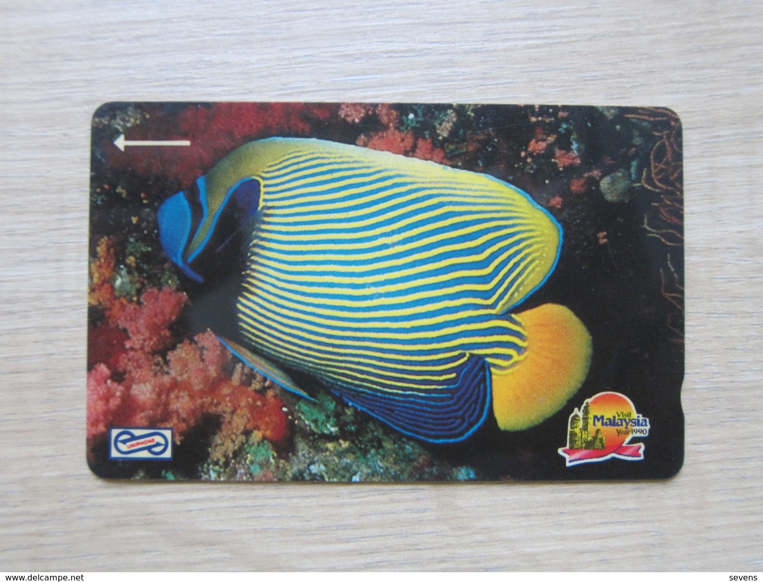 Uniphone GPT Phonecard,14MSAA  Visit Malaysia Year 1990, Ocean Fish, Used - Maleisië