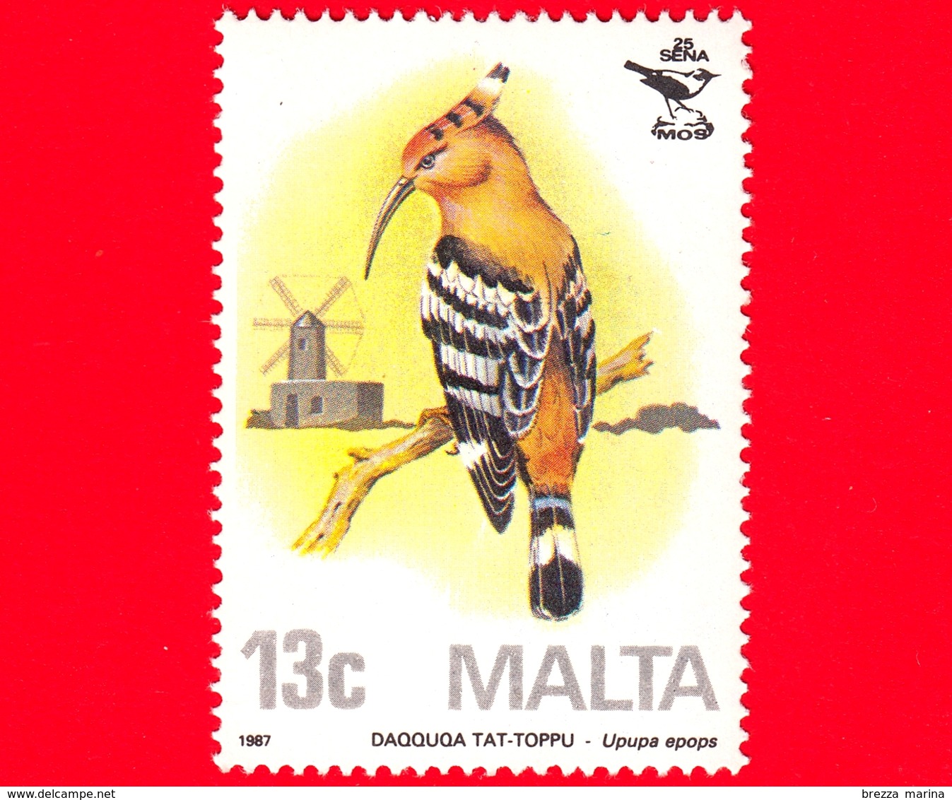 Nuovo - MNH - MALTA - 1987 - 25 Anni Della Società Ornitologica - Uccelli - Birds - Upupa - (Upupa Epops) - 13 C - Malta