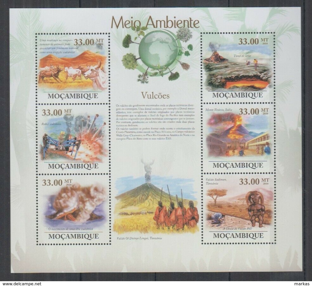 H378. Mozambique - MNH - 2010 - Nature - Volcanoes - Otros & Sin Clasificación