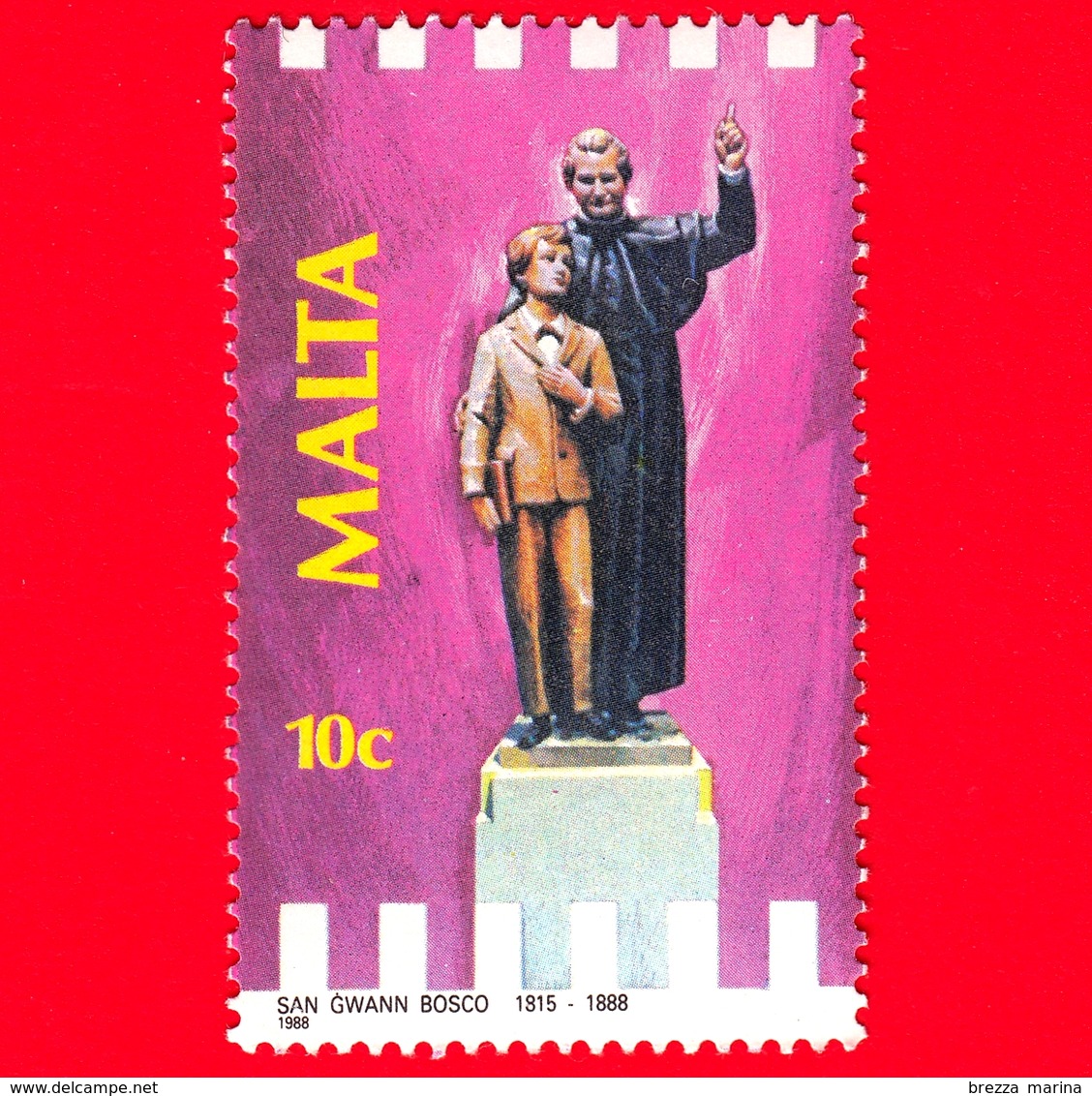 Nuovo - MNH - MALTA - 1988 - 100 Anni Della Morte Di San Giovanni Bosco - Statua - 10 C - Malta