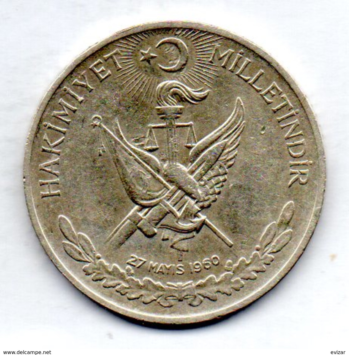 TURKEY, 10 Lira, Silver, Year 1960, KM #894 - Turchia