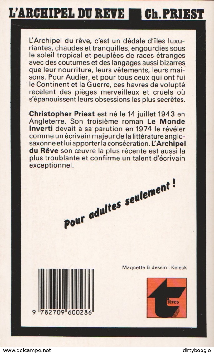 Christopher PRIEST - L'archipel Du Rêve - TITRES SF - Lattes