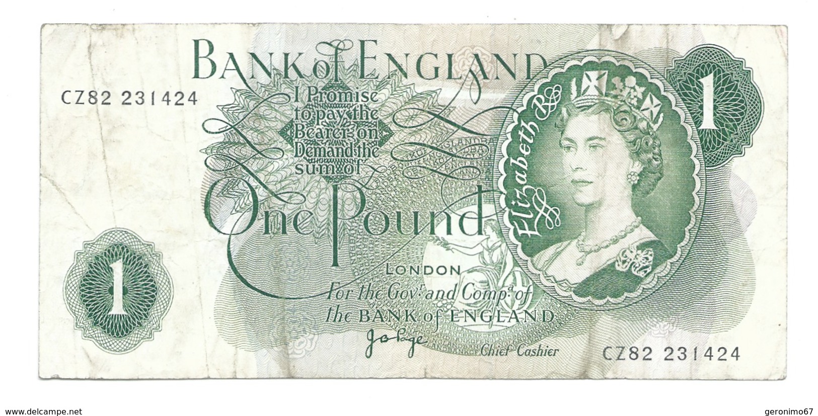 United Kingdom / Great Britain - Elizabeth II - 1 Pound - 1 Pond