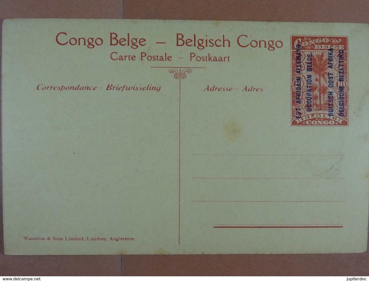 Entier Postal Est-Africain Allemand Malagarassi - Belgian Congo