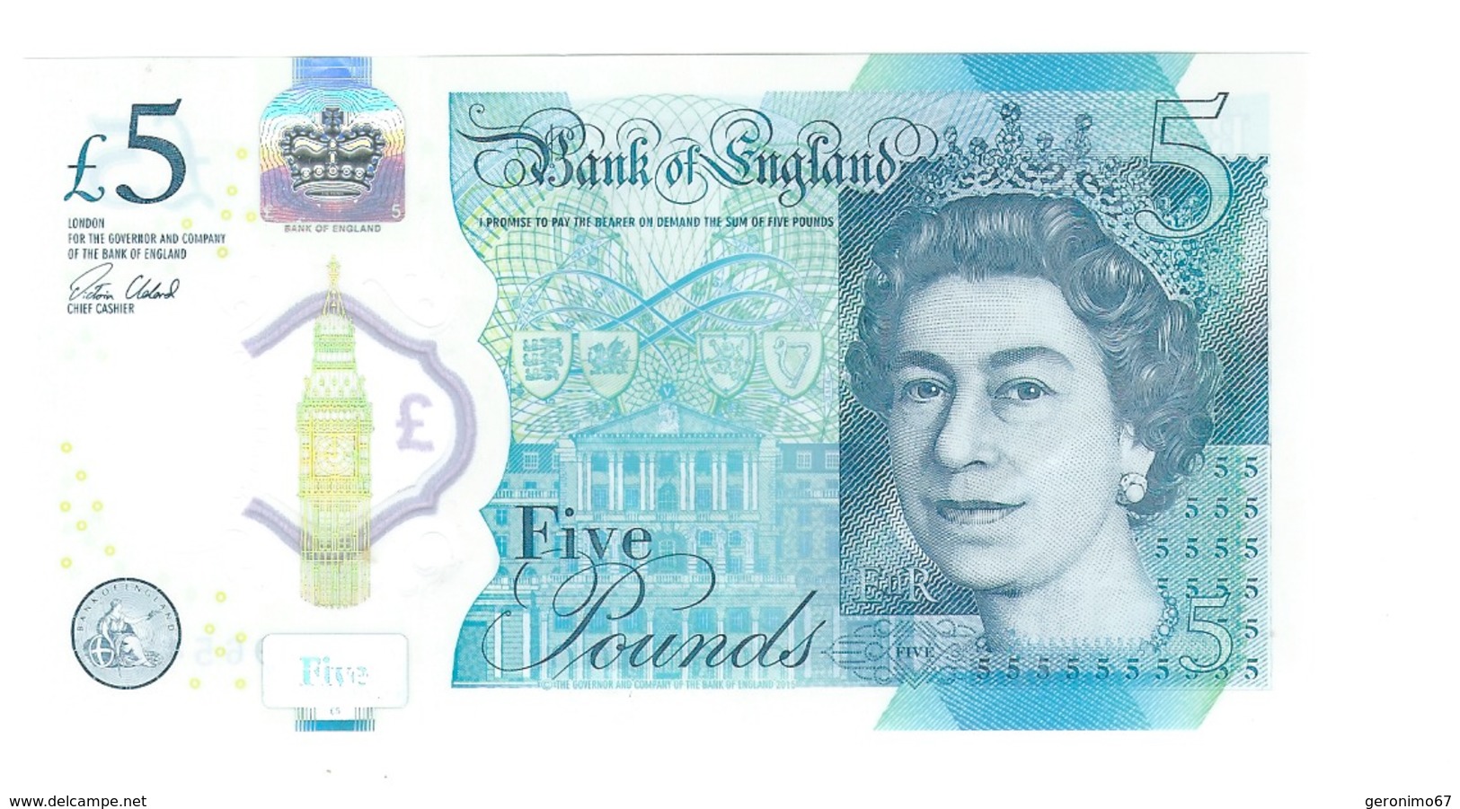 United Kingdom / Great Britain - Elizabeth II - 5 Pounds - UNC - 5 Pounds