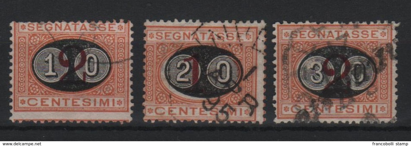 1890-91 Segnatasse 1870 Mascherine Serie Cpl US - Oblitérés