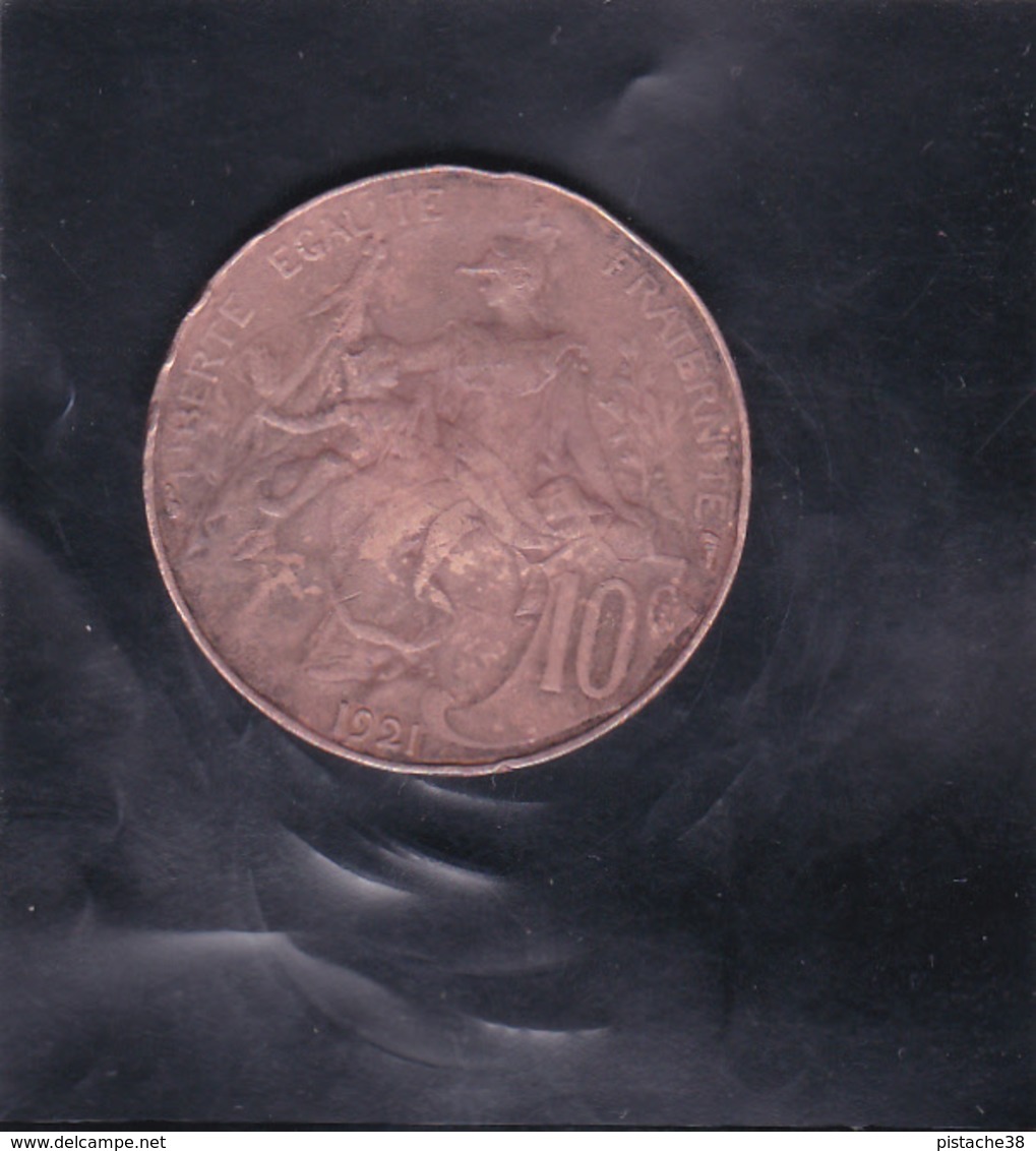 Monnaie République Française De 10c. Bronze,année 1921, Type Dupui Paris - Argus: Monnaies Du Monde J.L. THIMONIER - Altri & Non Classificati