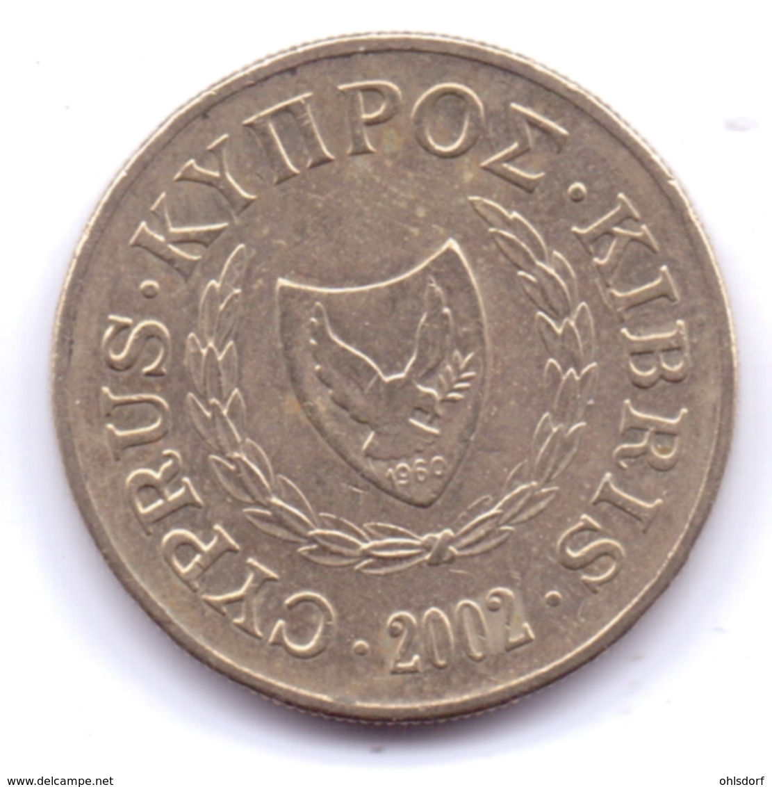 CYPRUS 2002: 10 Cents, KM 56.3 - Zypern