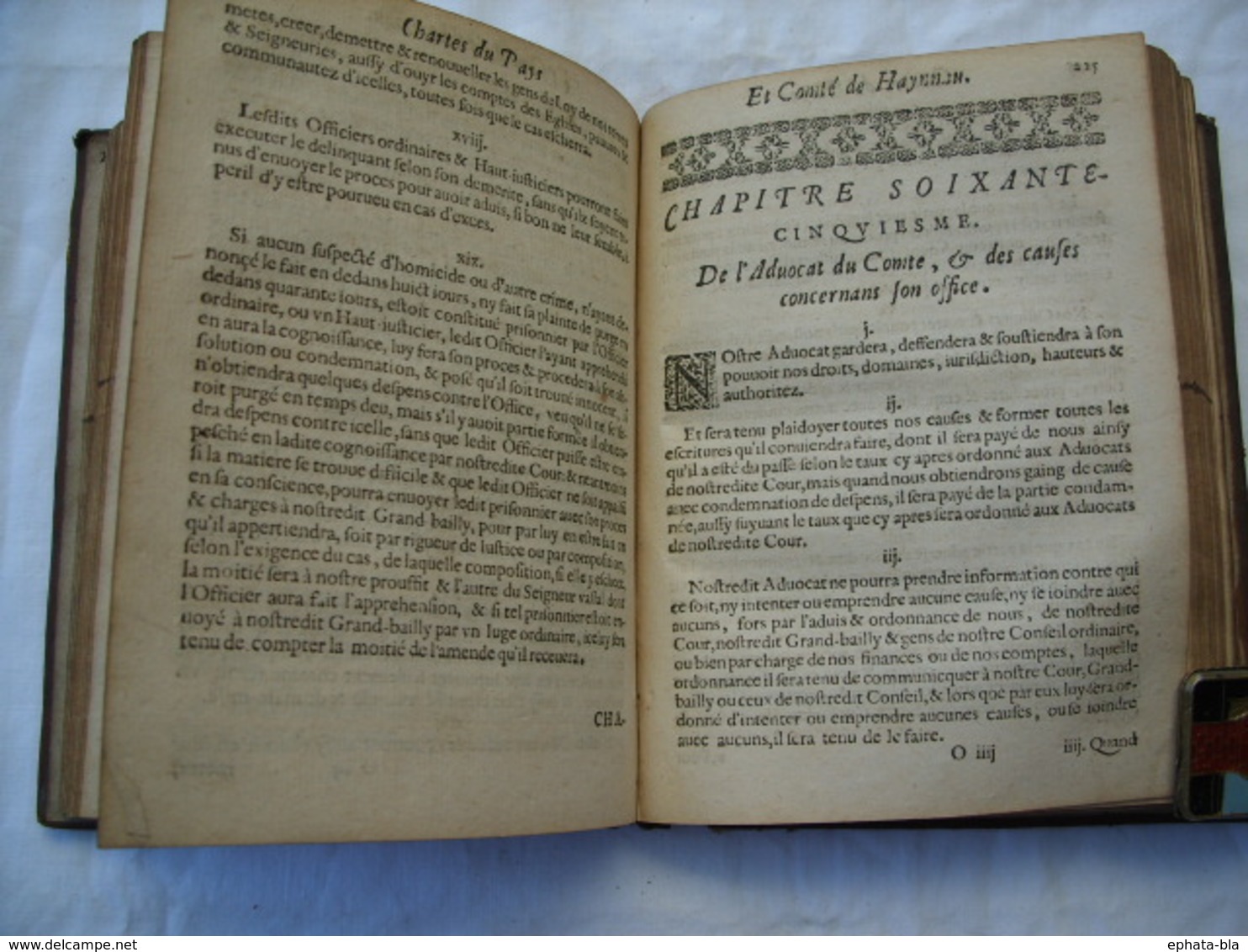 Les Chartes Nouvelles Du Pays & Comté De Hainaut. Indication Manuscrite: Imprimé à Mons Chez Vve Lucas Rivins. 1619. - Before 18th Century