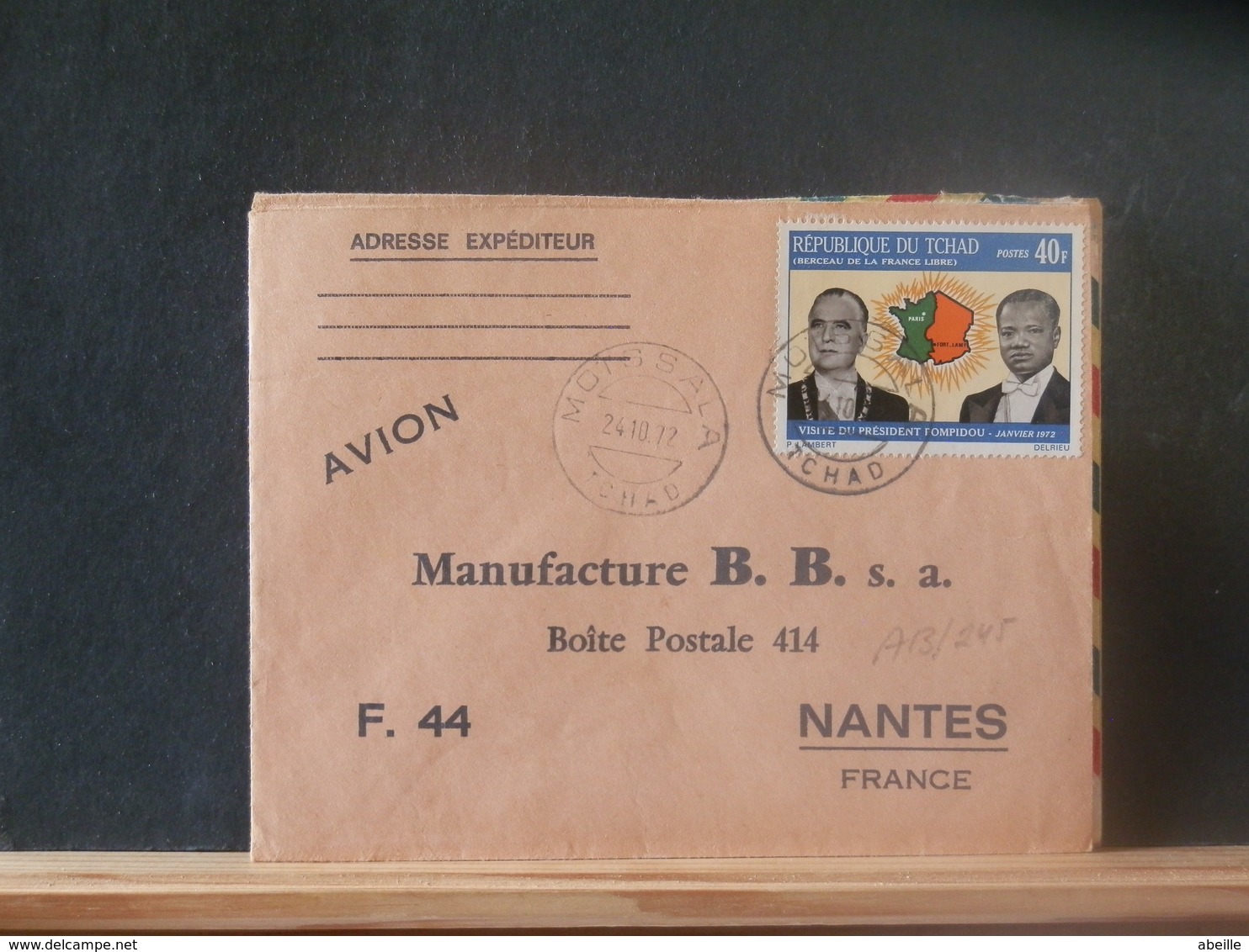 A13/245 LETTRE TCHAD VENTE RAPIDE A 1 EURO - Tchad (1960-...)