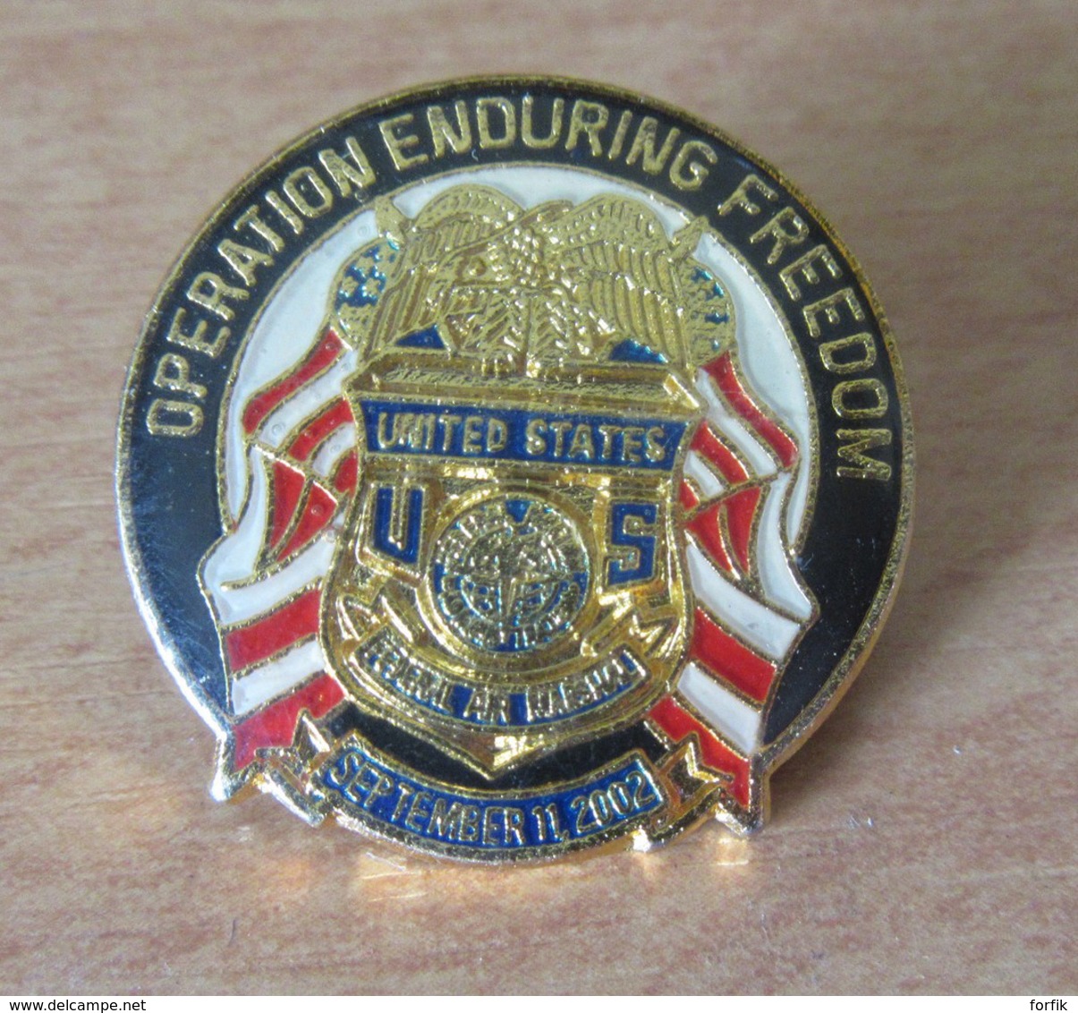 Pin's / Badge US - United States, Operation Enduring Freedom September, 11 2002 - Métal Doré - Proche Neuf - Armee