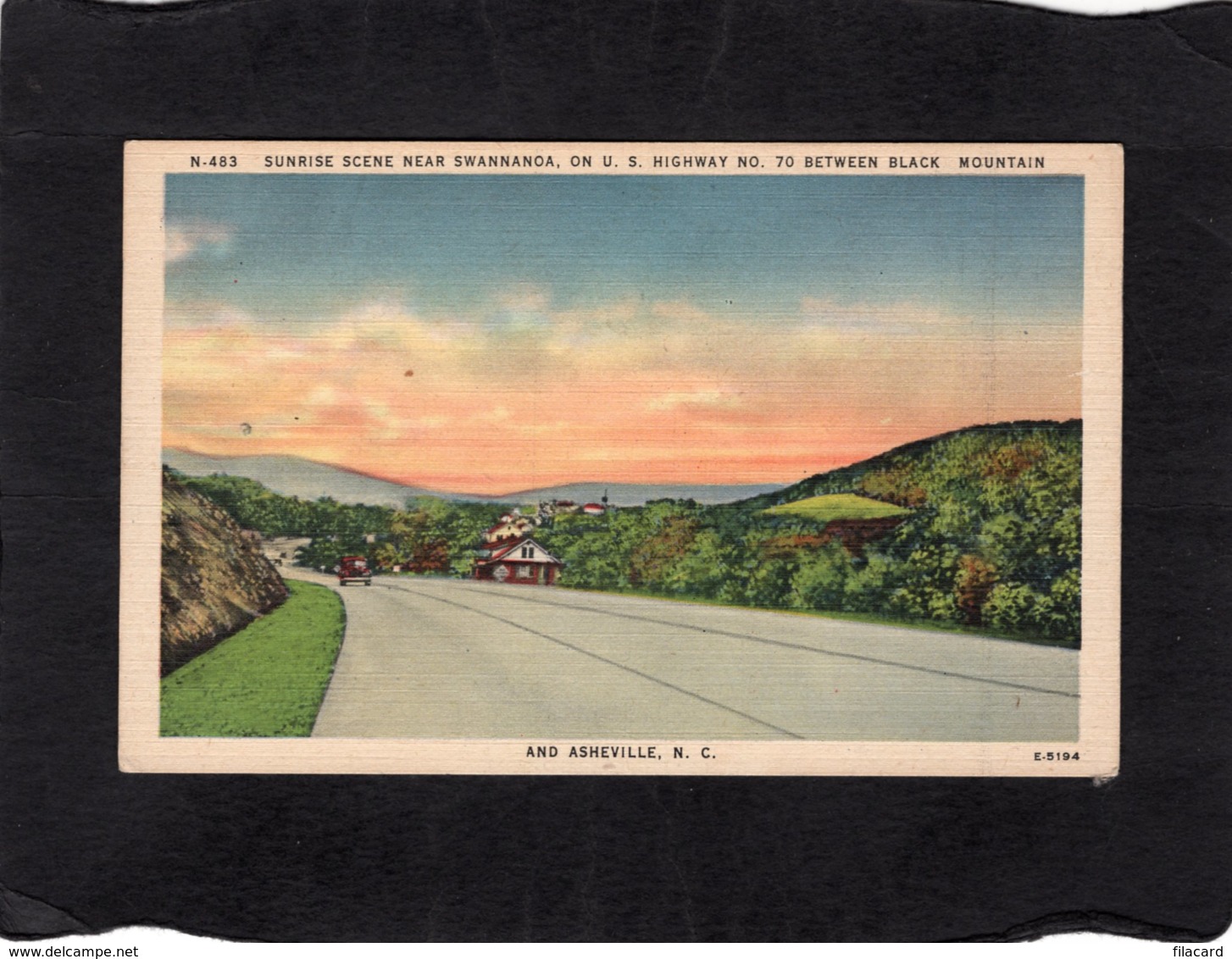 94498   Stati  Uniti,   Sunrise Scene Near Swannanoa, On U. S. Highway NO. 70 Between Black  Mountain,  Asheville, N. C - Asheville