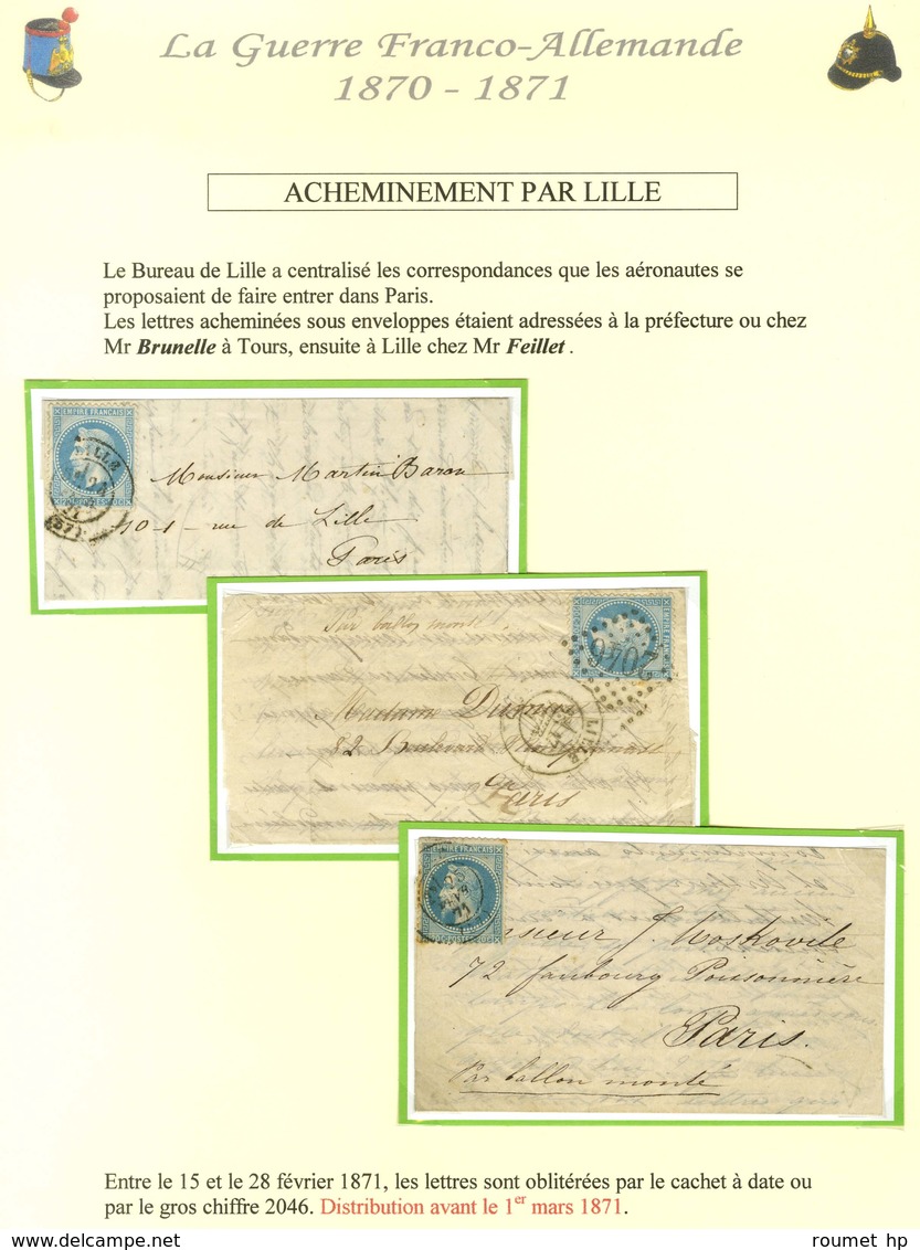 Lot De 5 Tentatives D'entrée Par Tours Et Lille. - TB. - Guerre De 1870