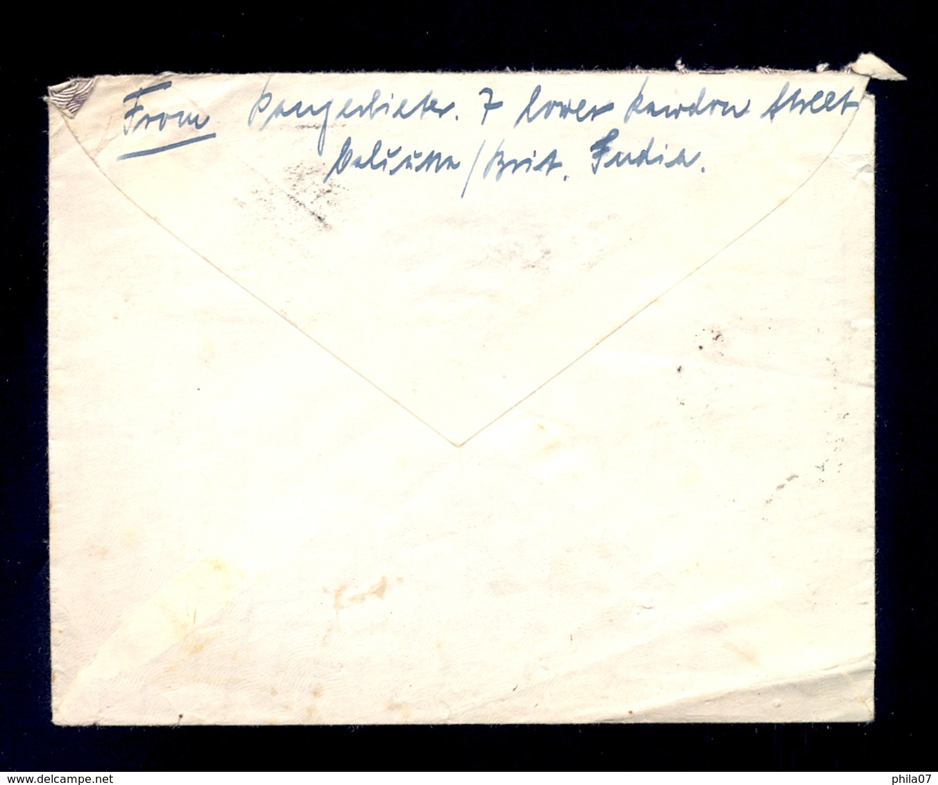 INDIA - Airmail Cover Sent By Airmail From Calcutta To Germany 193?. Nice Three Colored Franking. - Poste Aérienne