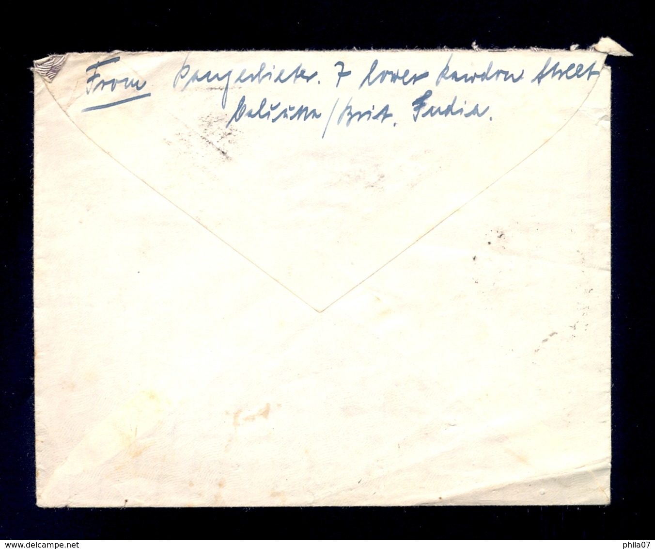 INDIA - Airmail Cover Sent By Airmail From Calcutta To Germany 193?. Nice Three Colored Franking. - Airmail