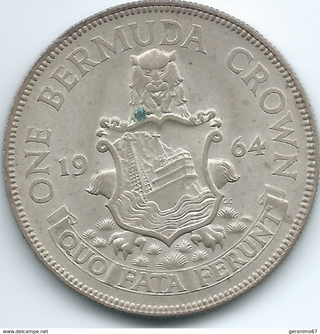 Bermuda - Elizabeth II - 1964 - 1 Crown - KM14 - Bermudes