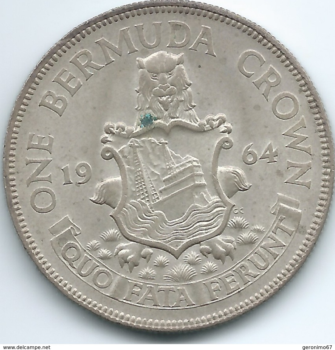 Bermuda - Elizabeth II - 1964 - 1 Crown - KM14 - Bermuda