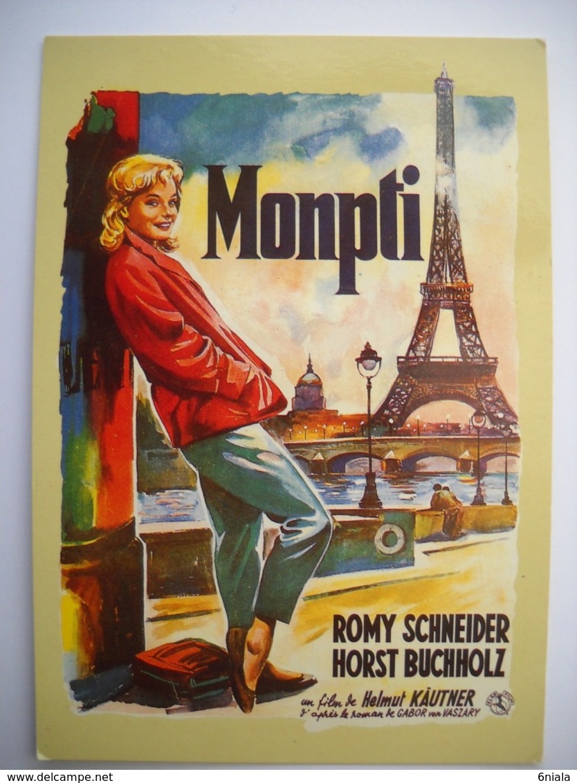 1263 CPM Cinéma Affiche De Film MONPTI  Romy Schneider, Horst Buchholz De Helmut Kautner - Plakate Auf Karten