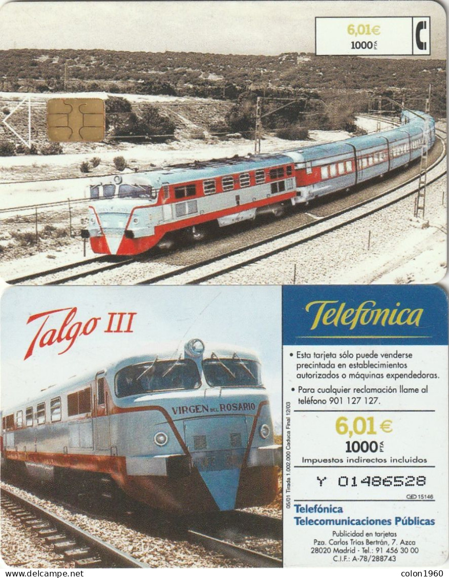 ESPAÑA. B-092. Tren Talgo Virgen Del Rosario. 05-2001. COD PEQUEÑO. (208) - Basic Issues