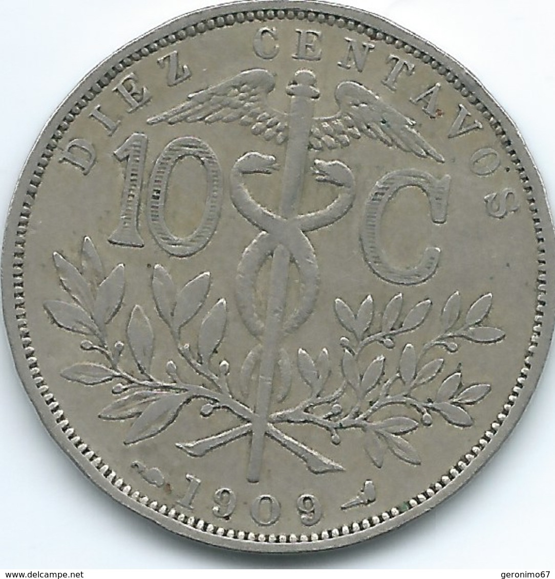 Bolivia - 10 Centavos - 1909 - KM174.3 - Bolivië